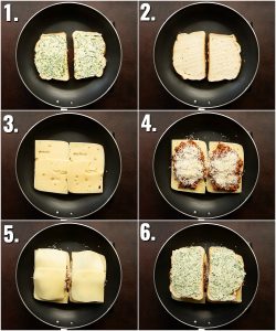 How to make bolognese grilled cheese sandwich - 6 step by step photos