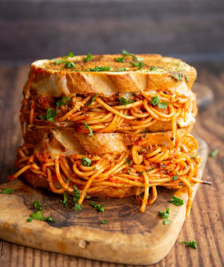Epic Spaghetti Grilled Cheese Sandwich